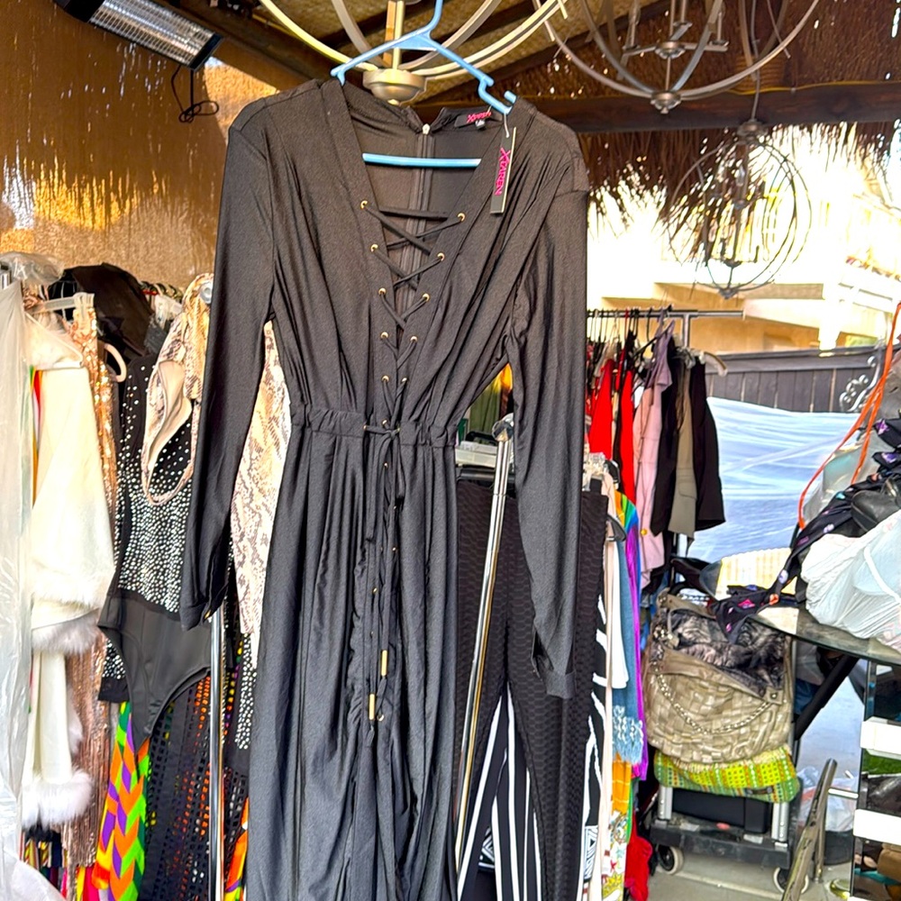 Black dress long stared